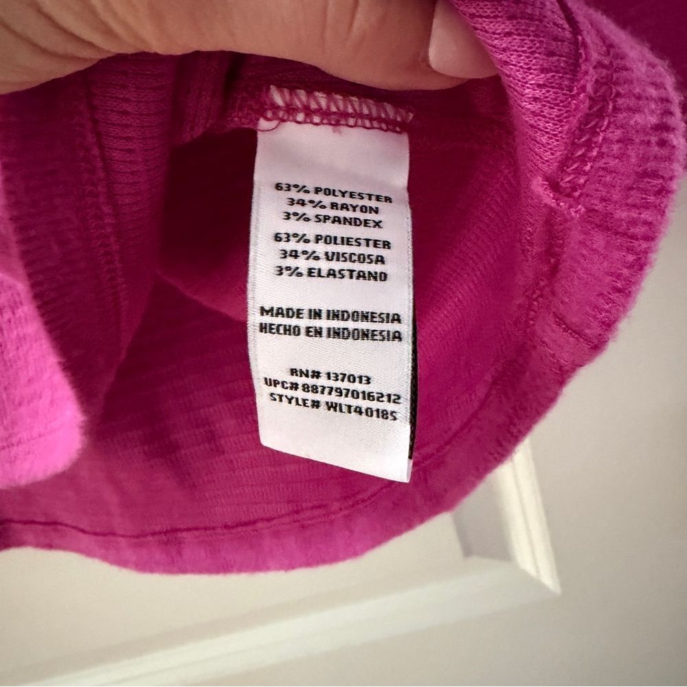 NWT Wildfox Haley Brushed Top in Elderberry Size XL Pink Purple Thermal Knit - Picture 7 of 12